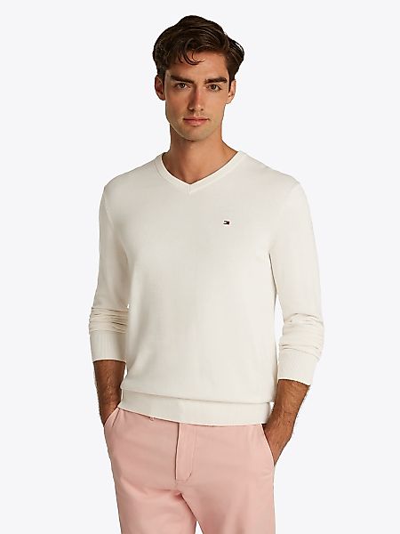 Tommy Hilfiger Strickpullover "ESSENTIAL COTTON V NECK mit V-Ausschnitt und günstig online kaufen