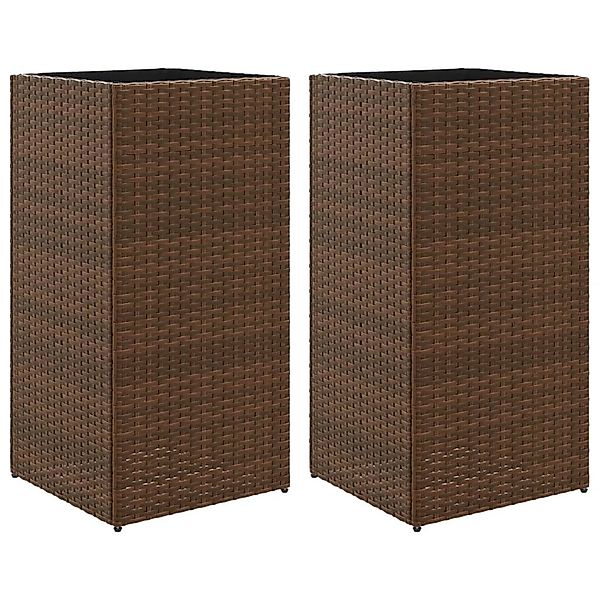 vidaXL Blumentopf Pflanzkübel 2 Stk. Braun günstig online kaufen