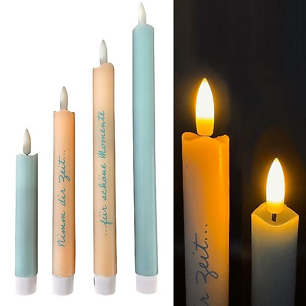 Online-Fuchs LED-Kerze 4er Set LED Stabkerzen günstig online kaufen