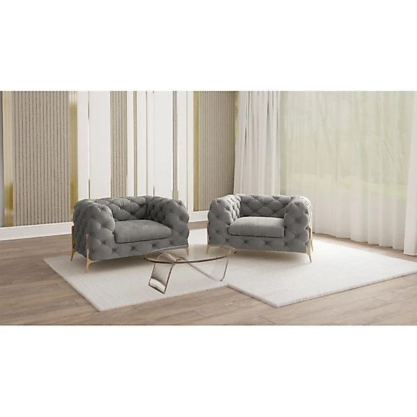 S-Style Möbel Chesterfield-Sessel Ashley mit Goldenen günstig online kaufen