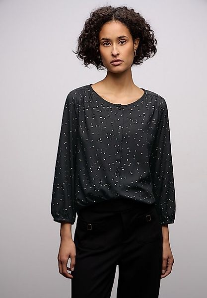 STREET ONE Langarmbluse mit schimmerndem Folienprint günstig online kaufen