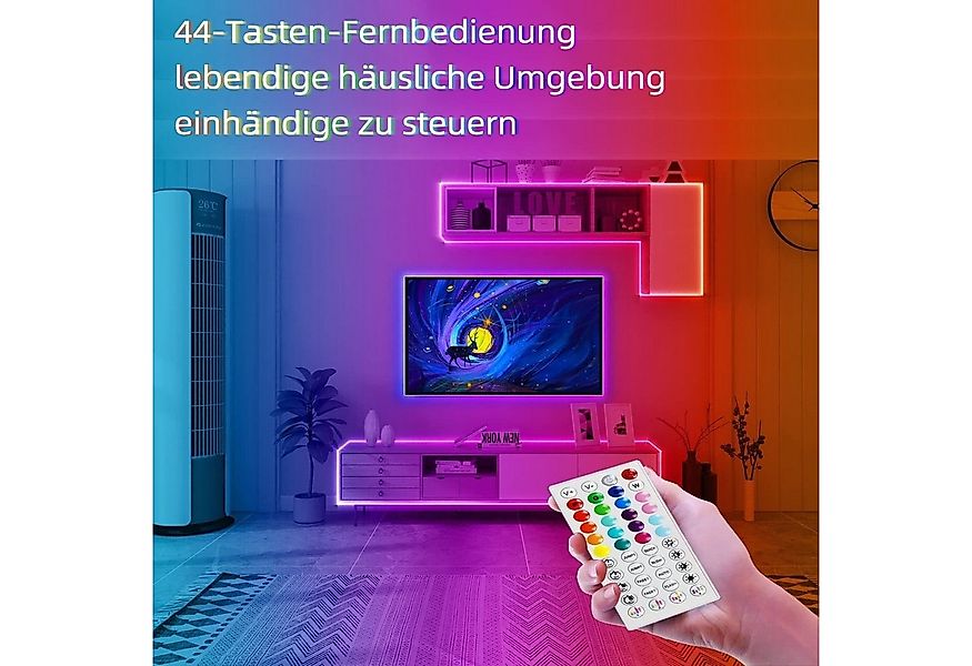 ZMH LED-Streifen RGB einstellbar mit Fernbedienung App LED-Streifen Whonzim günstig online kaufen