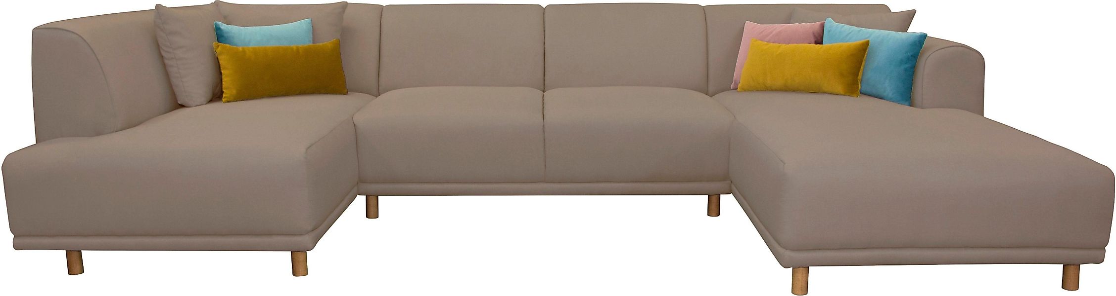 andas Wohnlandschaft Maroon U-Form, in skandinavischem günstig online kaufen