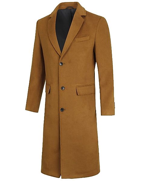 Allthemen Wollmantel Herren knielanger Mantel in günstig online kaufen