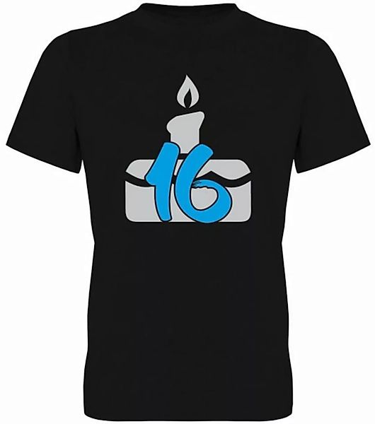 G-graphics T-Shirt 16 – Geburtstagstorte Herren T-Shirt, mit trendigem Fron günstig online kaufen
