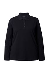 Ulla Popken T-Shirt Poloshirt Knopfleiste Polokragen günstig online kaufen