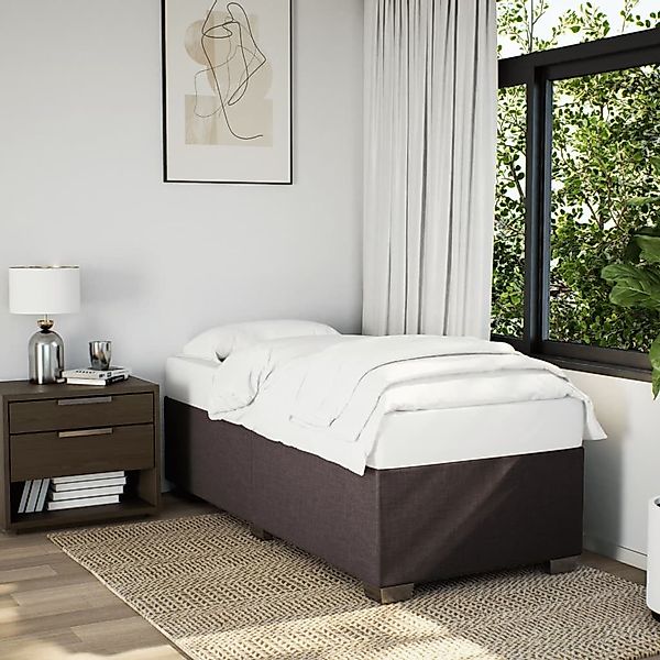 vidaXL Bett Boxspringbett mit Matratze Dunkelbraun günstig online kaufen