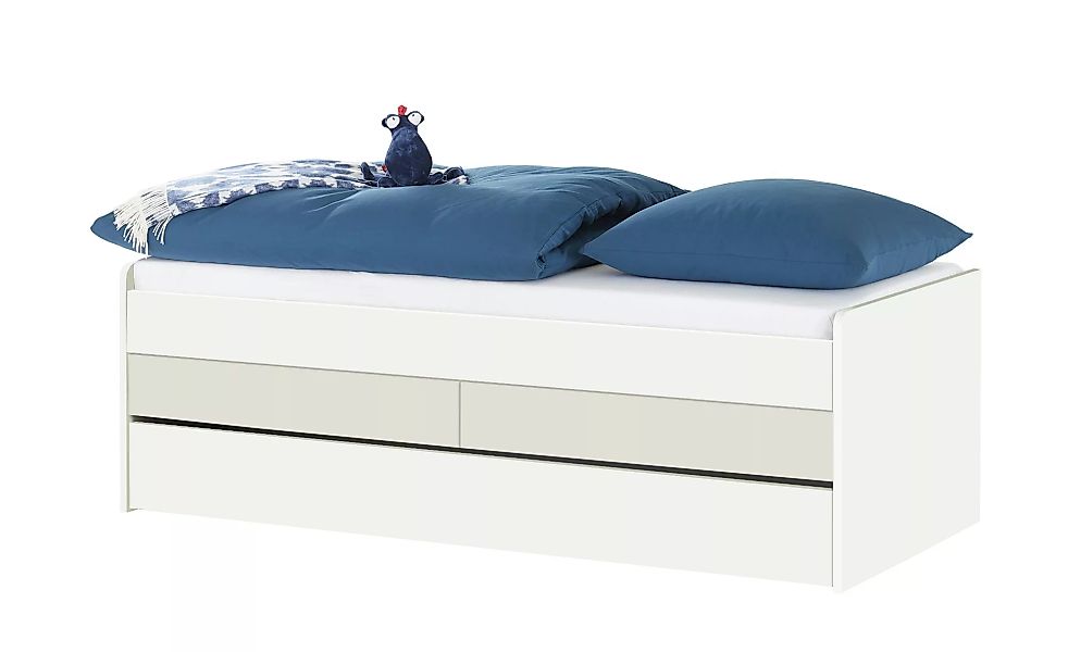 Duobett mit Stauraum  Grow Up - weiß - 127 cm - 66 cm - Betten > Bettgestel günstig online kaufen