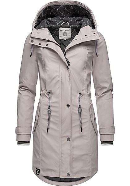 PEAK TIME Regenjacke "L60042", mit Kapuze, stylisch taillierter Regenmantel günstig online kaufen