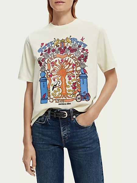 Scotch & Soda T-Shirt im Relaxed Fit aus Bio-Baumwolle mit Artwork günstig online kaufen