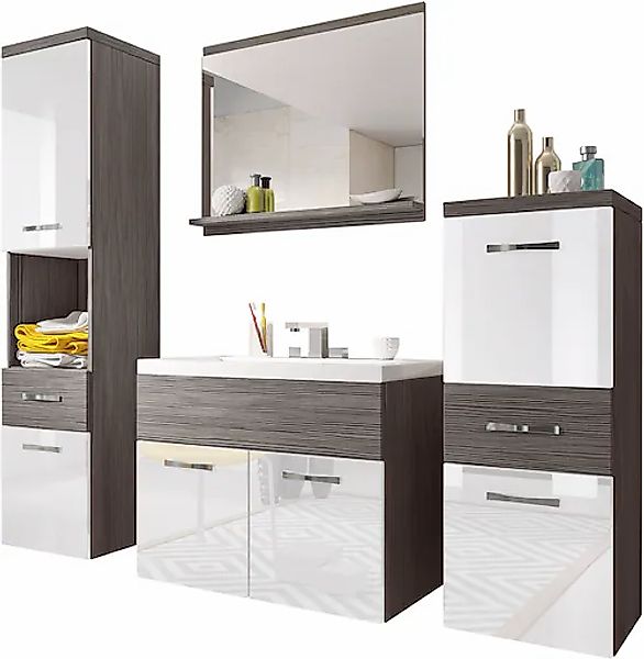 welltime Badmöbel-Set »ELDA« Komplett-Set, 5 Stk. tlg. günstig online kaufen