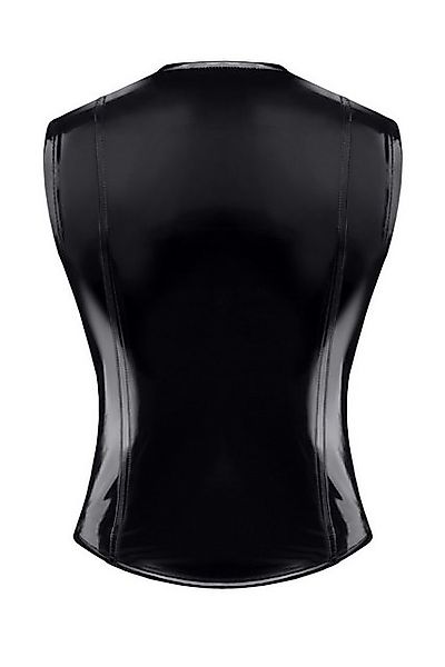 Regnes Fetish Planet Lederimitatweste Herren-Weste in schwarz - 2XL günstig online kaufen