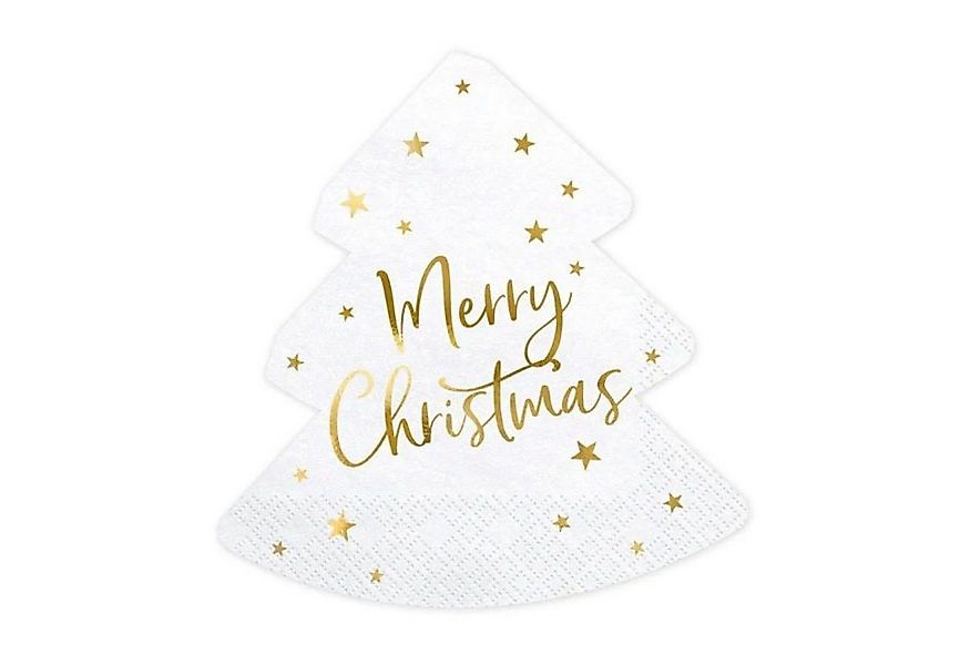 partydeco Dekoobjekt Servietten Weihnachtsbaum 'Merry Christmas', 16x1 günstig online kaufen