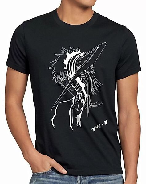 style3 Print-Shirt Herren T-Shirt Ichigo Shinigami bleach hollow dämon kuro günstig online kaufen