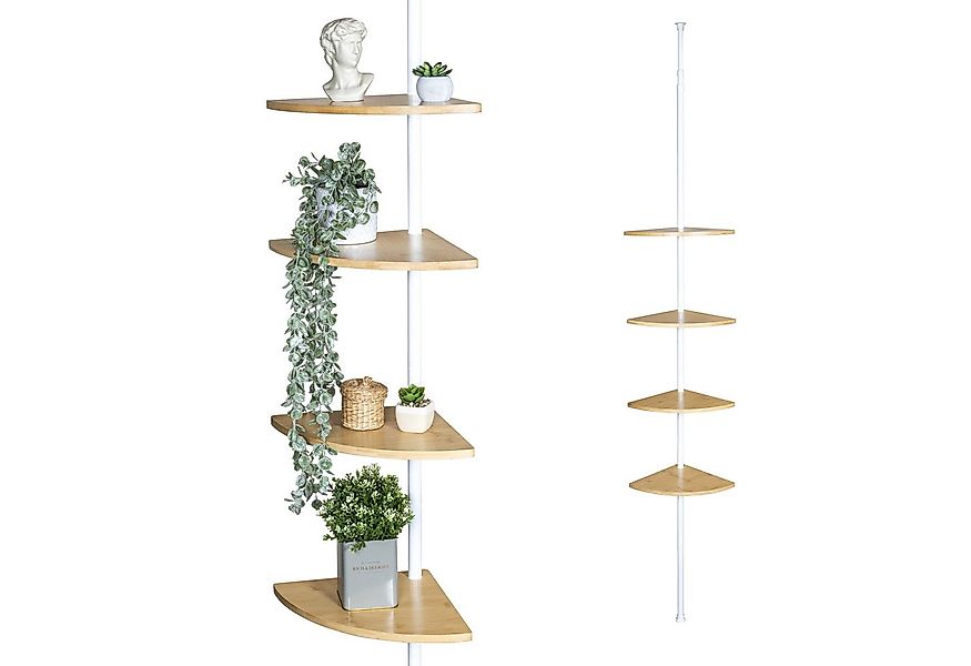 bremermann Eckregal Teleskopregal mit 4 Bambus Ablageböden günstig online kaufen