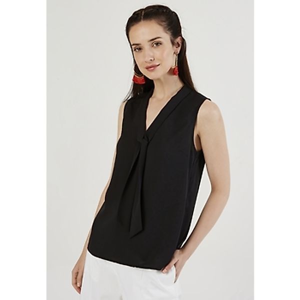 Just Like You  Blusen Schwarze Bluse mit Schleife günstig online kaufen