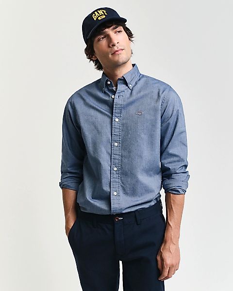 Gant Langarmhemd "Slim Fit Oxford Hemd strukturiert langlebig dicker", Oxfo günstig online kaufen