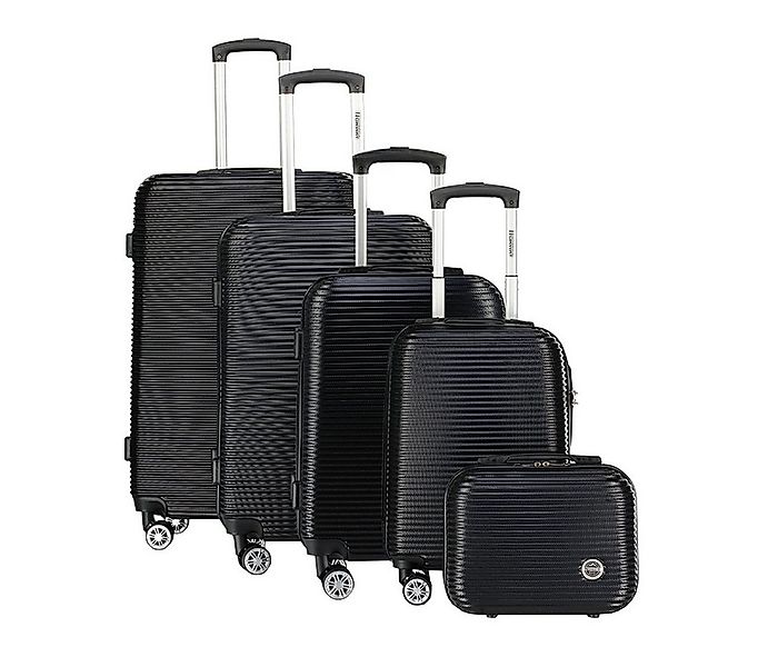 Geographical Norway Kofferset Robuste Rollkoffer Solomun, 4 Rollen, (5 tlg) günstig online kaufen