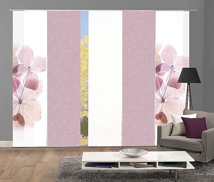 HOME WOHNIDEEN Schiebegardine BONITA 5er SET, günstig online kaufen