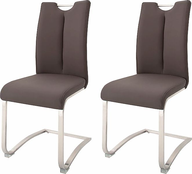 MCA furniture Freischwinger "Artos", (Set), 2 St., Leder, Stuhl mit Echtled günstig online kaufen