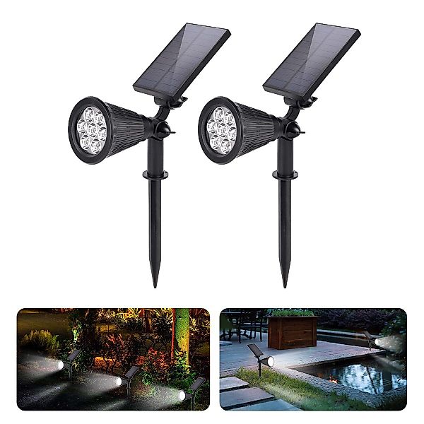 Salcar LED Solarleuchte 2 Stück Gartenstrahler günstig online kaufen