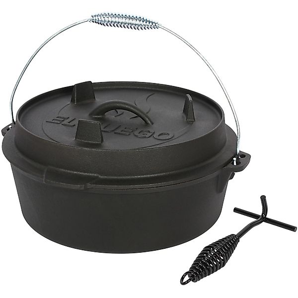 El Fuego Kasserolle "El Fuego Dutch Oven" aus Gusseisen, mit spezieller Obe günstig online kaufen
