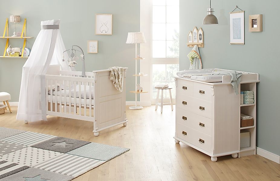 Lüttenhütt Babyzimmer-Komplettset »Aimo, luxoriöser Landhausstil, Messinggr günstig online kaufen