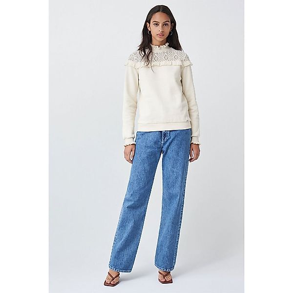 Salsa Jeans 126120-000 / Lace Detail Pullover XS White günstig online kaufen