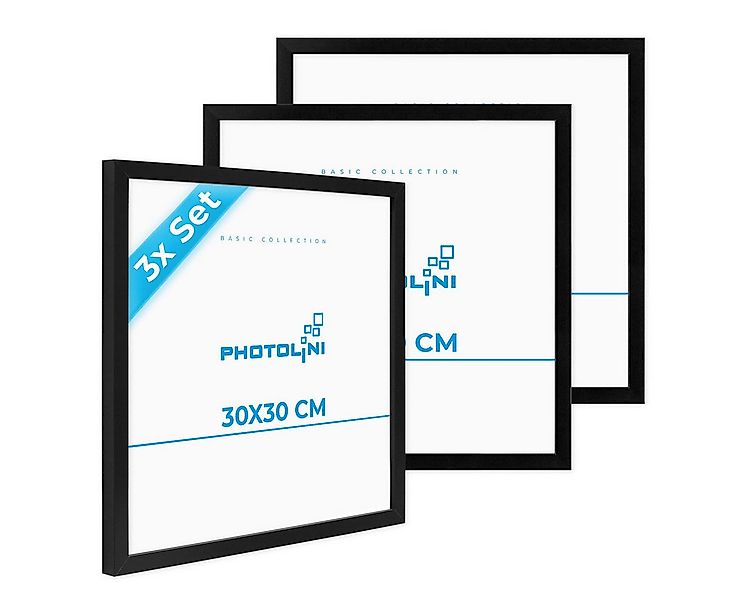 PHOTOLINI Bilderrahmen 3er Set, stabiles MDF-Holz, mit Acrylglas, extra Zub günstig online kaufen