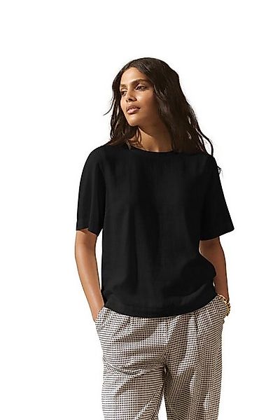Next T-Shirt Kurzärmeliges, kastiges T-Shirt mit Leinenanteil (1-tlg) günstig online kaufen