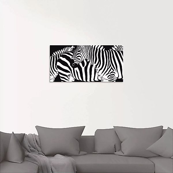 Artland Glasbild »Zebrastreifen«, Wildtiere, (1 St.), in verschiedenen Größ günstig online kaufen