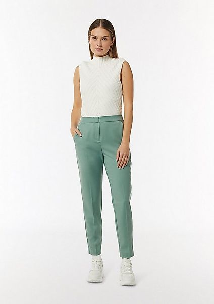 comma Chinos Hose Twill-Hose in Cigarette-Shape mit Logo-Detail günstig online kaufen