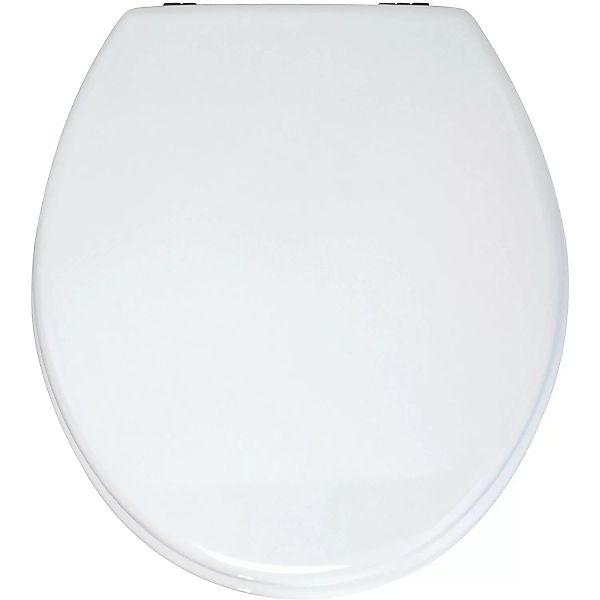 WENKO WC-Sitz Prima Weiß, MDF, FSC® zertifiziert silber/weiß günstig online kaufen