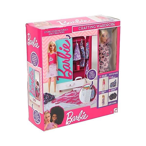 Barbie Kreativset Barbie Kleiderschrank mit Barbie-Puppe günstig online kaufen