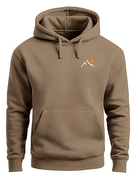 Neverless Hoodie Herren Hoodie Minimal Mountain Kapuzensweatshirt Logo Berg günstig online kaufen