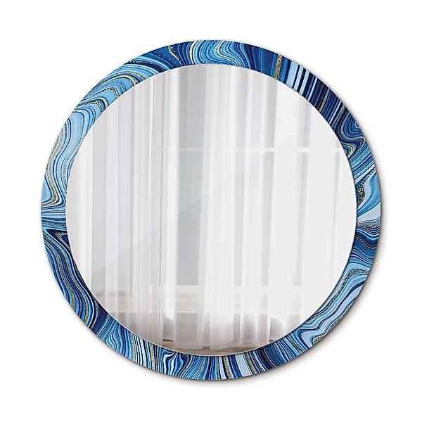 Tulup Spiegel mit Motivdruck Marmorfluss 100x100 cm Runder Spiegel Aufdruck günstig online kaufen