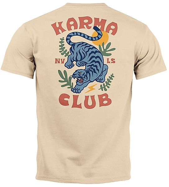 Neverless Print-Shirt Herren T-Shirt Backprint Tiger günstig online kaufen