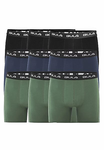BULA Boxershorts "Frame", 9 Stk. im 9er-Pack mit Flatlock-Nähten günstig online kaufen