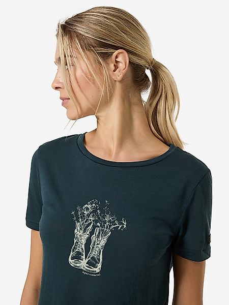 SUPER.NATURAL Print-Shirt Merino T-Shirt W FLOWER BOOTS TEE funktioneller M günstig online kaufen