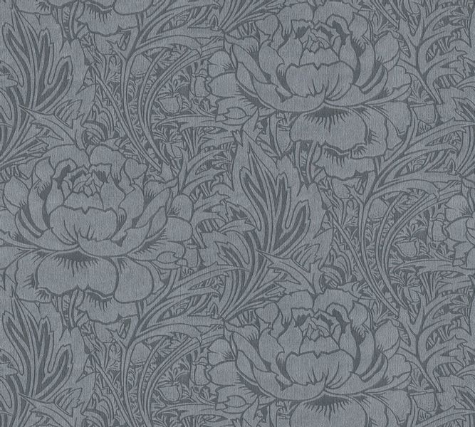 Bricoflor anthrazit Tapete mit Rosen Vlies Blumentapete Nostalgisch für Ess günstig online kaufen