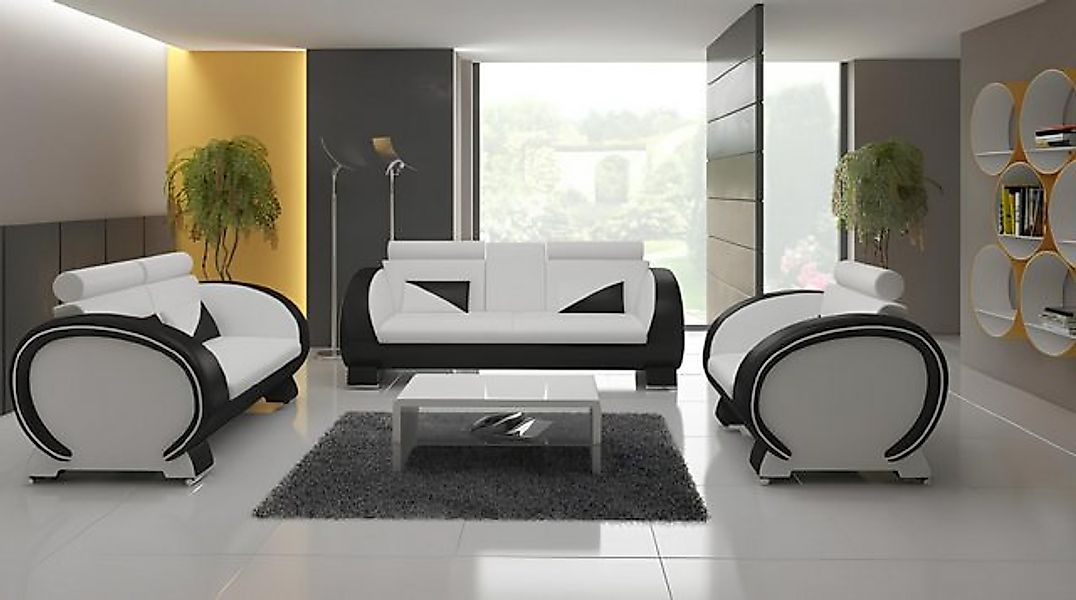 JVmoebel Sofa Ledersofa Sofa + USB Sofa 3 Sitzer Relaxcouch mit Barfunktion günstig online kaufen