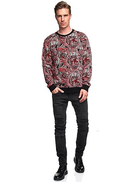 Rusty Neal Sweatshirt Red Tiger in günstig online kaufen