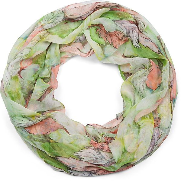 styleBREAKER Loop Loop mit bunten Federn, günstig online kaufen