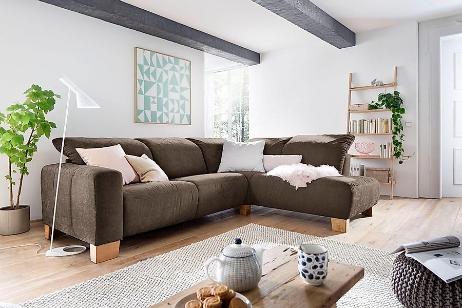Home affaire Ecksofa "Hörnum L-Form", wahlweise mit motorischer Relaxfunkti günstig online kaufen
