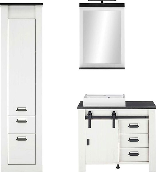 Home affaire Badmöbel-Set »SHERWOOD, Bad im modernen Design, 3-teiliges Bad günstig online kaufen