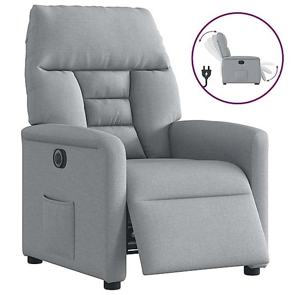 vidaXL Relaxsessel Elektrisch Hellgrau Stoff 3303012 günstig online kaufen