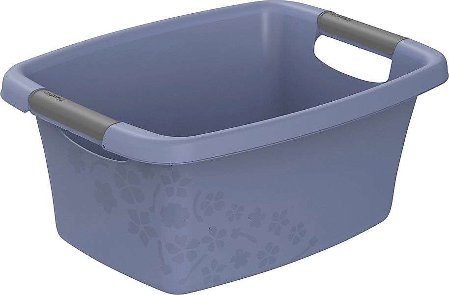 ROTHO Wäschekorb Rotho Wäschewanne Flowers 12 L horizon blue günstig online kaufen