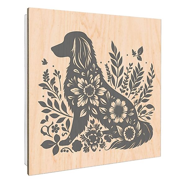 Banjado Großer Schlüsselbox Holz 30x30cm Weiß Scharnier Rechts 50 Haken Sch günstig online kaufen