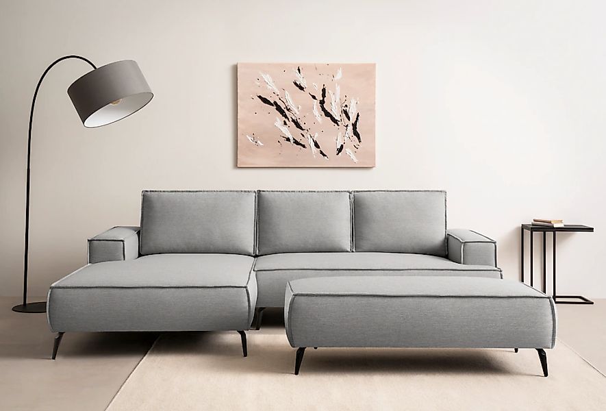 Home affaire Sitzgruppe "TVINNU, Polsterecke L-Form, Schlaffunktion, mit Ho günstig online kaufen