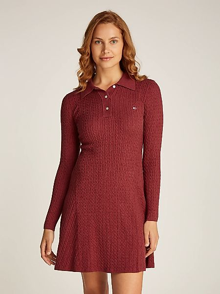 Tommy Jeans Strickkleid "TJW F&F POLO CABLE SWEATER DRESS", mit kleinem Zop günstig online kaufen